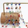 1meter 6mm Colorful Crystal Beads Beaded Chain Glass Bead KC Gold Necklace Chain Accessories for Jewelry Making Crafts DIY