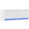 VidaXL Wall-Mounted TV Cabinet with LED Lights White 100x31x35 Cm, Wall-Mounted TV Unit, Floating TV Unit, TV Stand 852362