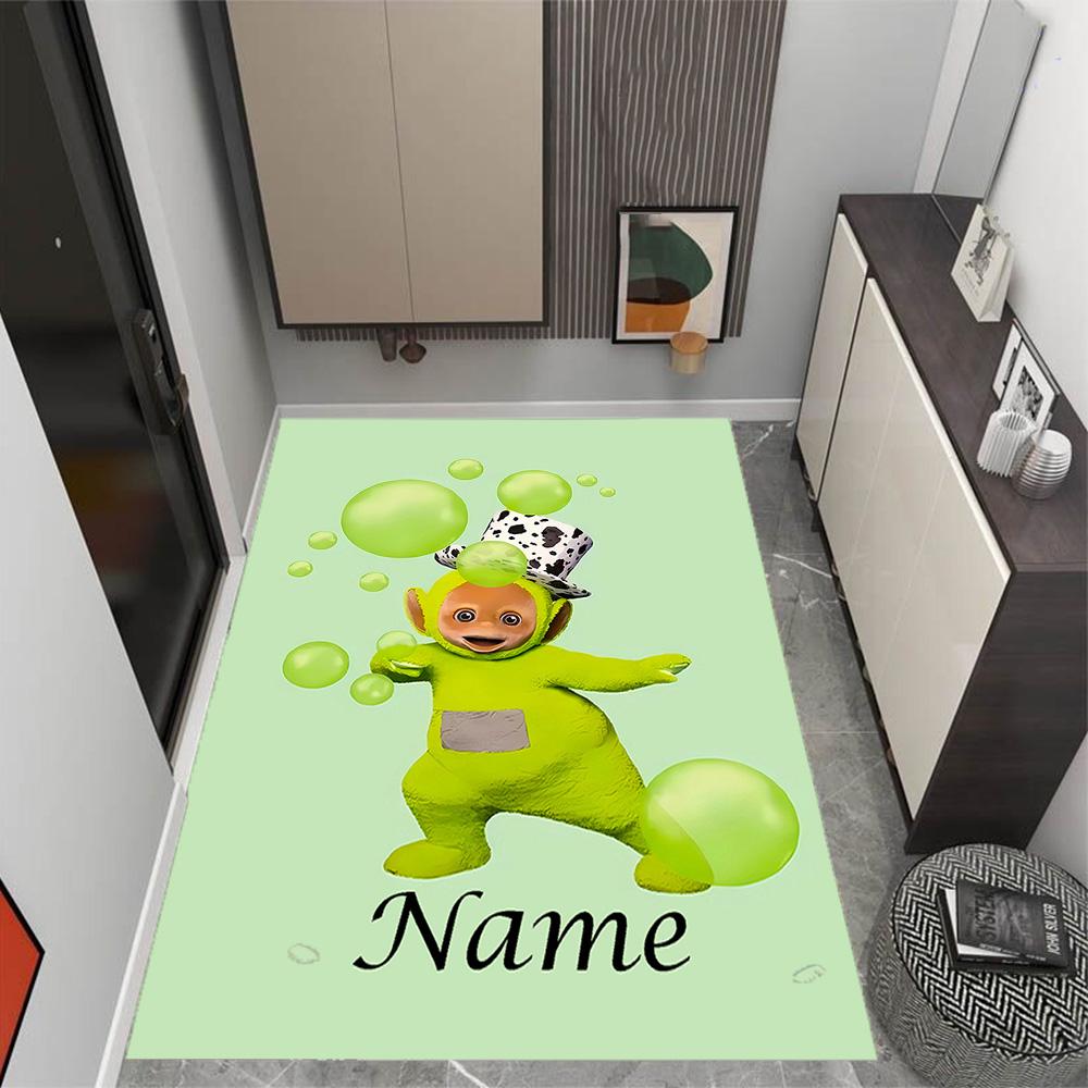 Green Alien Adventure Personalized Name Carpet Design for Outdoor Hallway Dining Room Kitchen Anti-slip Rug Decorate Offices