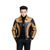 European size thickened spring and autumn casual men's leather jacket fashion splicing locomotive retro leather jacket men's clothing