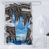 Ocean Underwater World Shower Curtain Dolphin Turtle Cute Creative Personality Print Polyester Bathroom Curtain Decor With Hooks