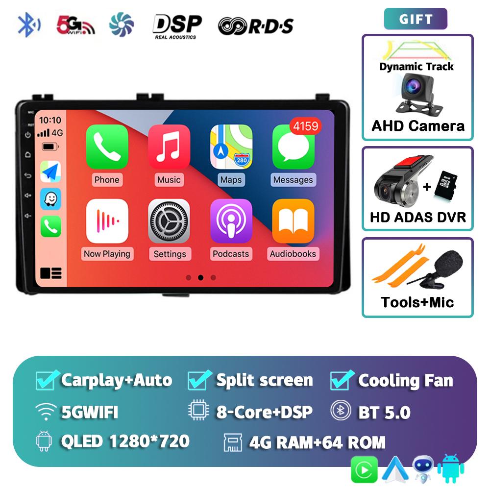 Android 14 Carplay Car Radio For Toyota Corolla Auris E180 2017 2018 2019 Multimedia Video Player Navigation GPS Stereo 2din DVD