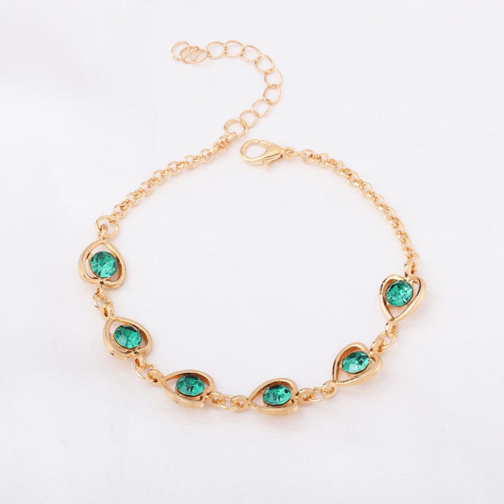 Europe and the United States Hot-selling Jewelry Hollow Love Color a Diamond Bracelet Jewelry Set Fashion Jewelry Factory