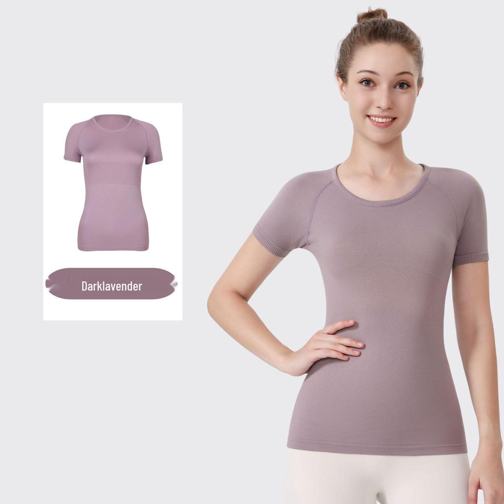 LU3.0 Women's Quick-Dry Short Sleeve Yoga Top for Fitness and Running