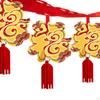 Chinese Dragon Year 3 Meters Hanging Garland Felt Material Ceiling Gate Decoration for Lantern