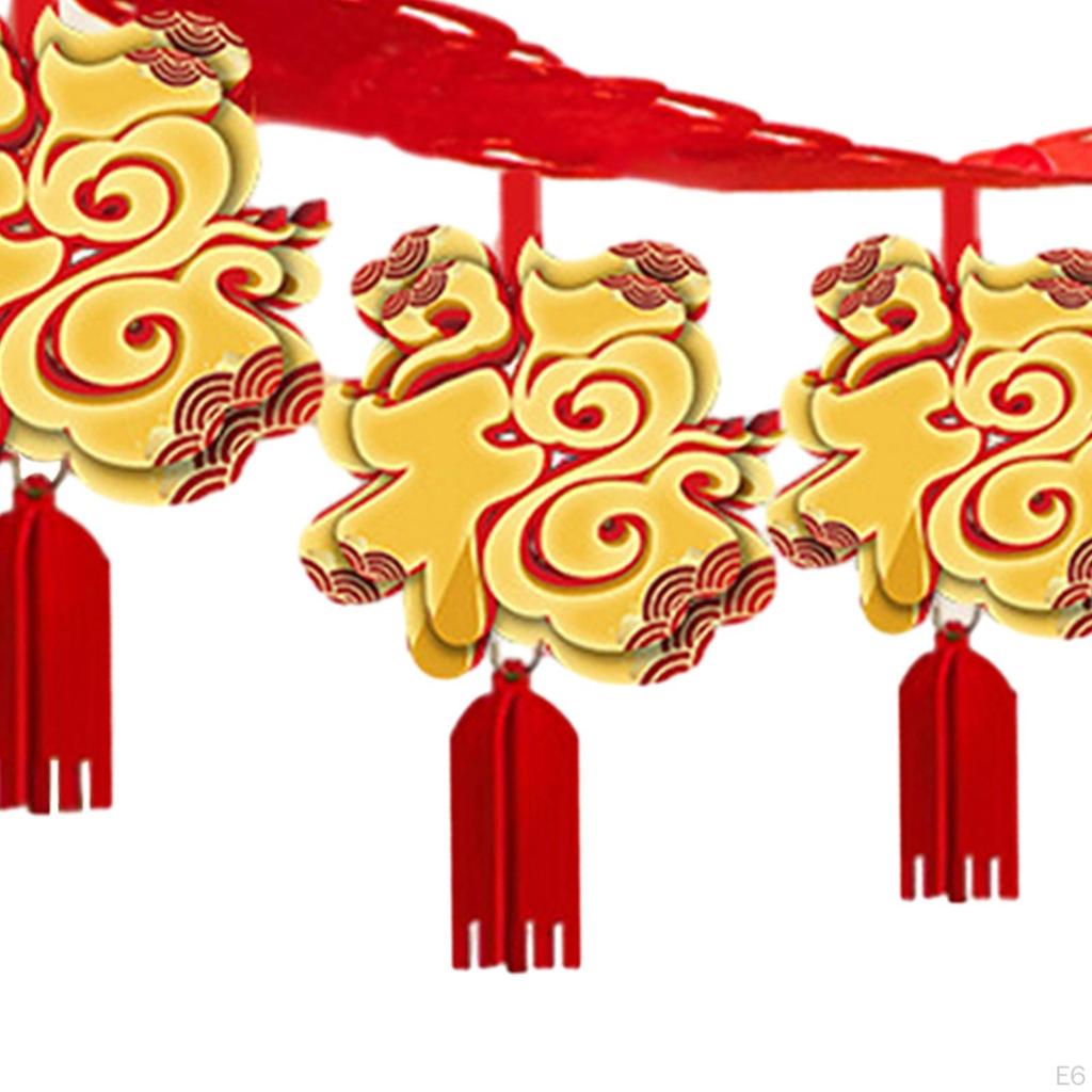 Chinese Dragon Year 3 Meters Hanging Garland Felt Material Ceiling Gate Decoration for Lantern