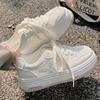 2025 New Summer Women's Shoes Little White Shoes Women's Mesh Shoes Breathable Thin Mesh Shoes Versatile Platform Sports Board Shoes