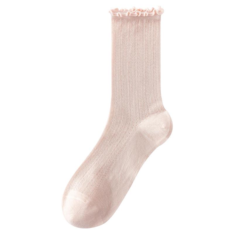 Women's Summer Thin Lace Mesh Breathable Tube Stack Socks