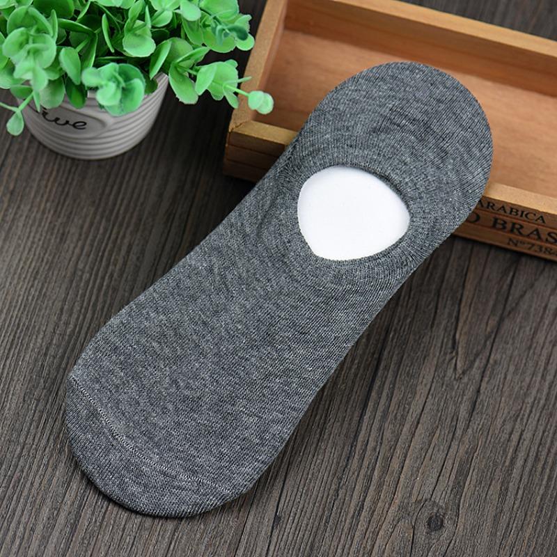 Spring and Summer New Shallow Low Men's Boat Socks Silicone Non-slip Leisure Combed Cotton Breathable Anti-odour Invisible Socks