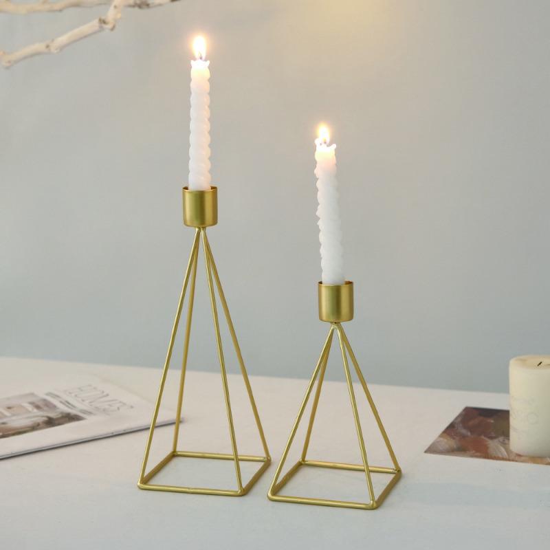 Iron Christmas Candlestick Living Room Ornament, Candlestick Romantic Decoration for Dining Table