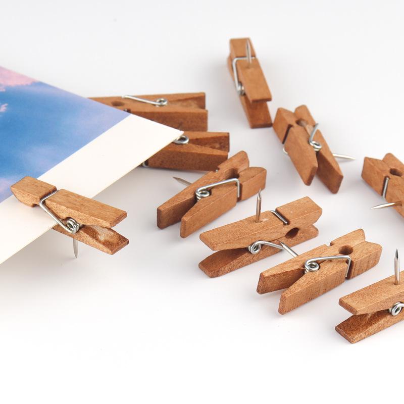Creative Wooden Push Pins: Cute Photo Clips, Felt Cork Board Pins, DIY Message Board Thumbtacks