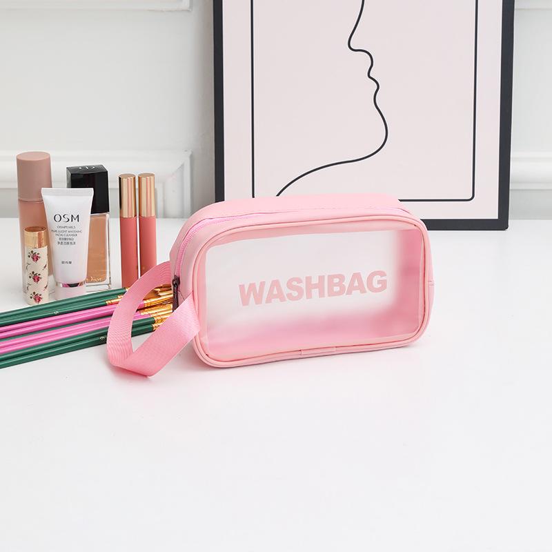 Large Capacity PVC Toiletry Bag - Celebrity Style, Multi-Purpose, Wet/Dry Separation, Makeup Storage