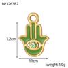 CARLIDANA Pink Blue Enamel Hamsa Hand Charms Gold Plated Charms Religious Muslim Islamic Hand of Fatima Charms DIY Jewelry