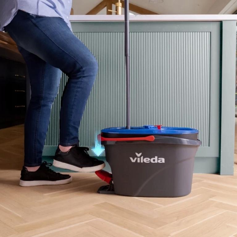Vileda H2prO Spin Mop Set with Bucket, Dirty & Clean Water Container
