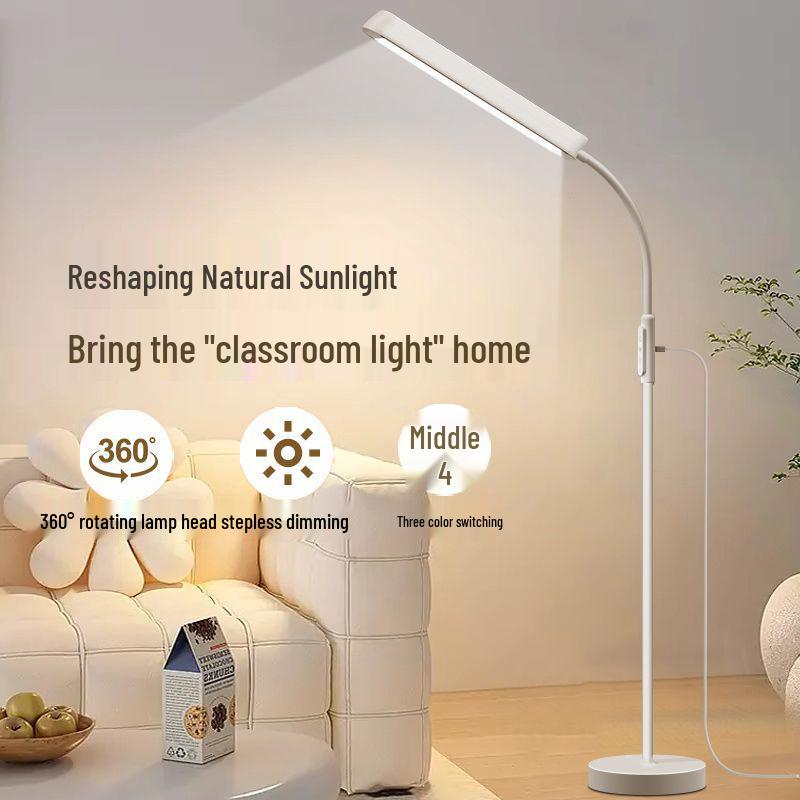 LED Floor Lamp: Study & Bedroom Reading Light for Students & Living Rooms