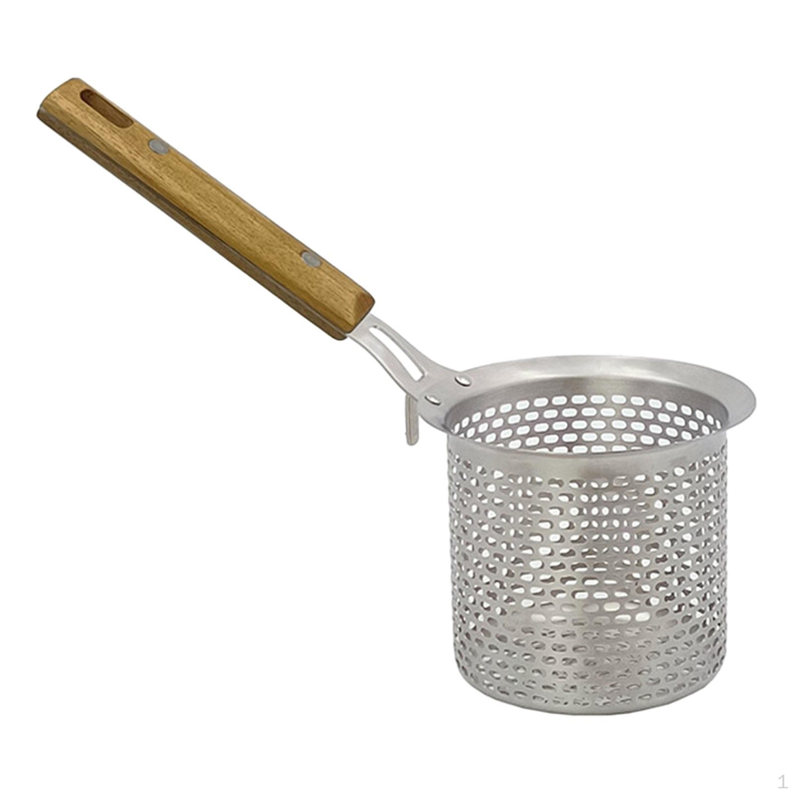 

Корзина для картофеля фри, сетчатая корзина для жарки, ложка для предотвращения ожогов, дуршлаг для готовки, бытовой Style B