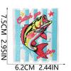 Fishing Theme Embroidery Cloth Sticker Ironing Outdoor Clothing Fishing Gear Bag Catch Pattern Diy Decorative Embroidery Mark Boy