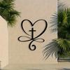 Infinity Heart Metal Wall Art Modern Home Decor Wedding Gift Rustproof Bathroom Bedroom Living Room