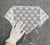 Women's Embroidered Mesh Lace Triangular Scarf with Tie