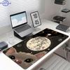 Moon Fluffy Cat Extended Gaming Mouse Pad Non Slip Rubber Keyboard Mat Stitched Edge For Pro ESports Gamers Desk Decor