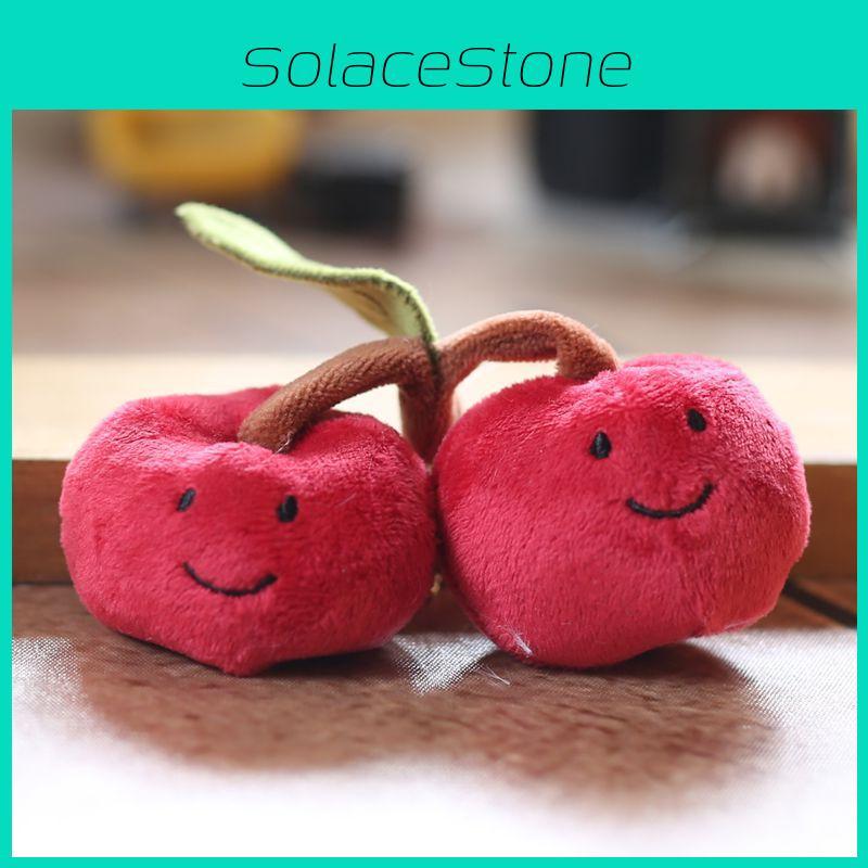 Kirsche Plüsch Schlüsselanhänger Rucksackanhänger Weiches Stofftier Geschenk für Kinder Jugendliche