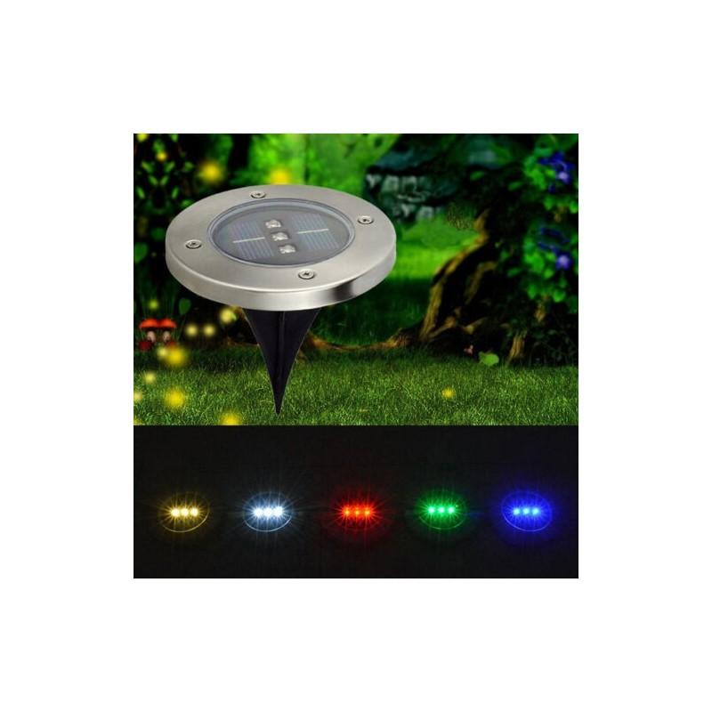 Premium 3 Led Solar Power Buried Light For Outdoor Path And Garden Decking