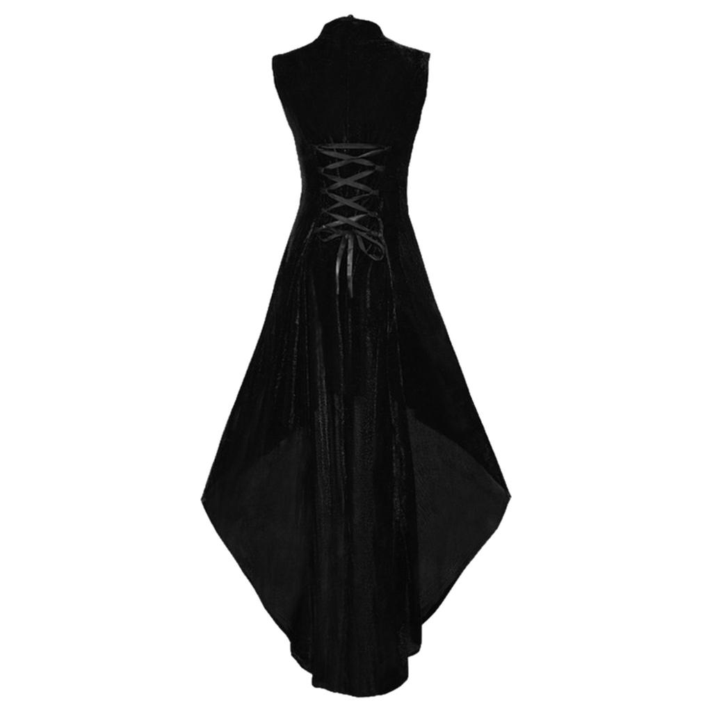 Women's Gothic Velvet Dress Costume for Halloween Party