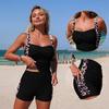 Nuovo Costume da Bagno Europeo Bellissime Donne Costume da Bagno a Pezzi Separati con Tasca Abbinamento Colori Sportivo Tankini Disponibile