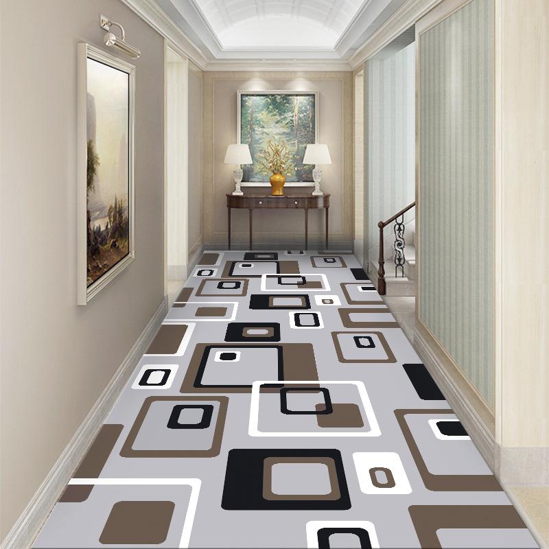 Pastoral Corridor Carpet Grass Stream Hallway Rug Flower Print Living Room Area Rug Kids Room Decor Play Mat Bedroom Kitchen Mat