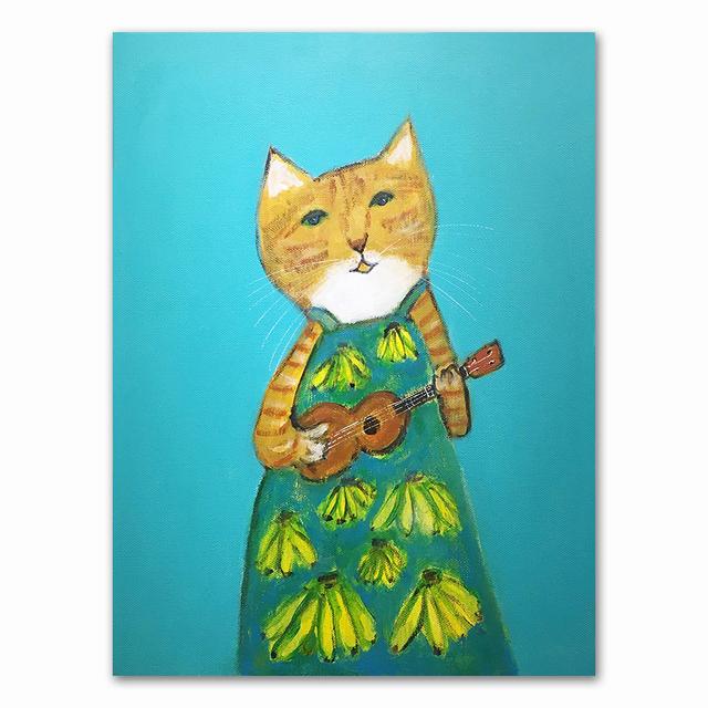 Cartoon Cat Posters And Prints Canvas Oil Painting Wall Art Pictures For Living Room Kid's Bedroom Nursery Cuadros Home Decor No Frame