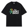 2026 Hey Don't Shoot Aufgedrucktes Grafik-T-Shirt Y2k Harajuku Streetwear 100% Baumwolle Lässiges Oversized Sommer-T-Shirt für Herren