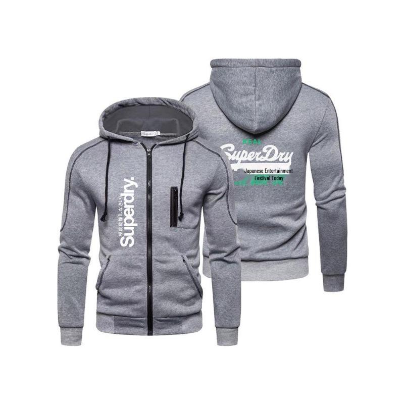 Set Felpa con Cappuccio e Felpa Stampata da Uomo di SUPERDRY