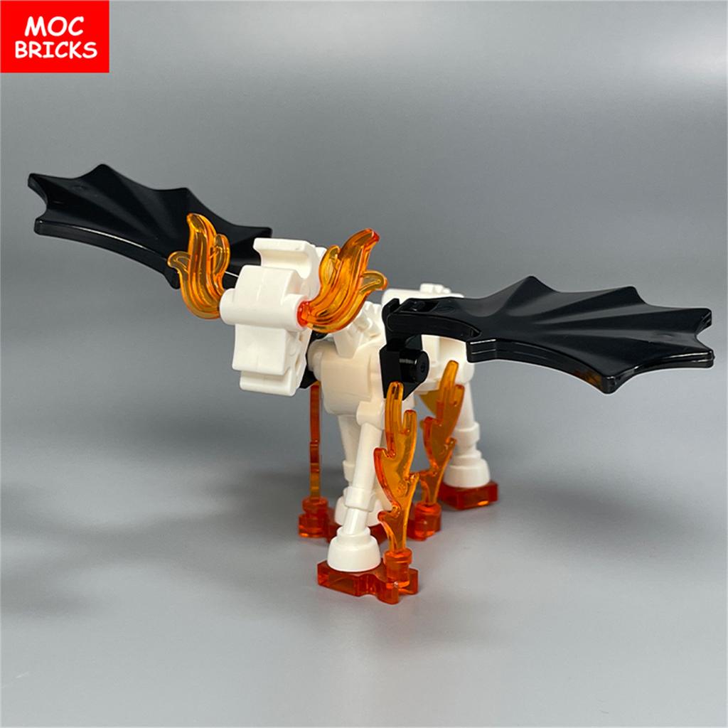 MOC Bricks Military War Medieval Skeleton Horse Animal Action Figures Building Blocks Educational Toys For Children Gifts
