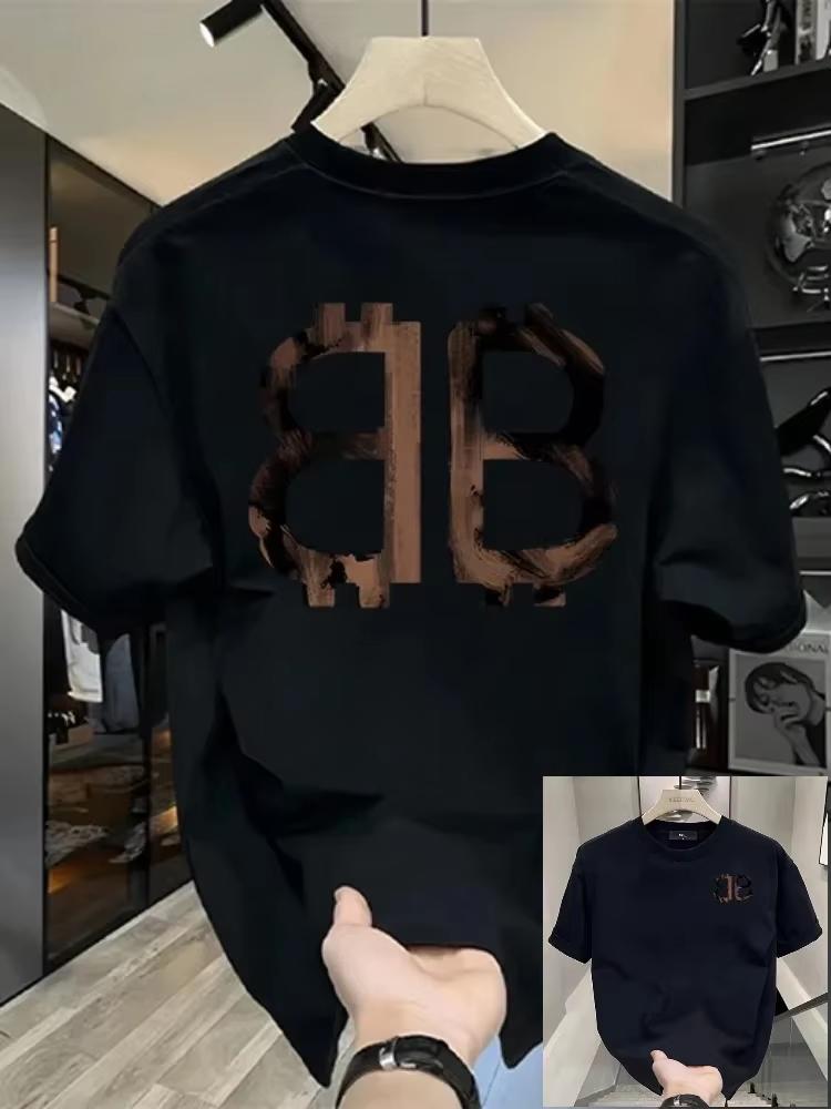 

Женская 2025 Новая Американская Тенденция Принт с Буквенным Узором Дышащая Повседневная Хлопковая Футболка с Коротким Рукавом Уличный Стиль Куртка для Пары S