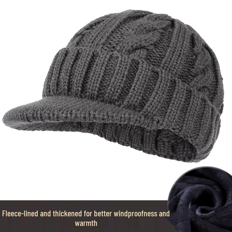 Unisex 2023 Winter Woolen Knit Hat with Ear Protection & Duckbill Design