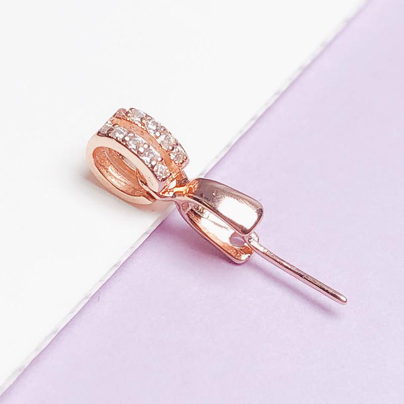 S925 Sterling Silver Jade Pendant Clasp Necklace Accessory