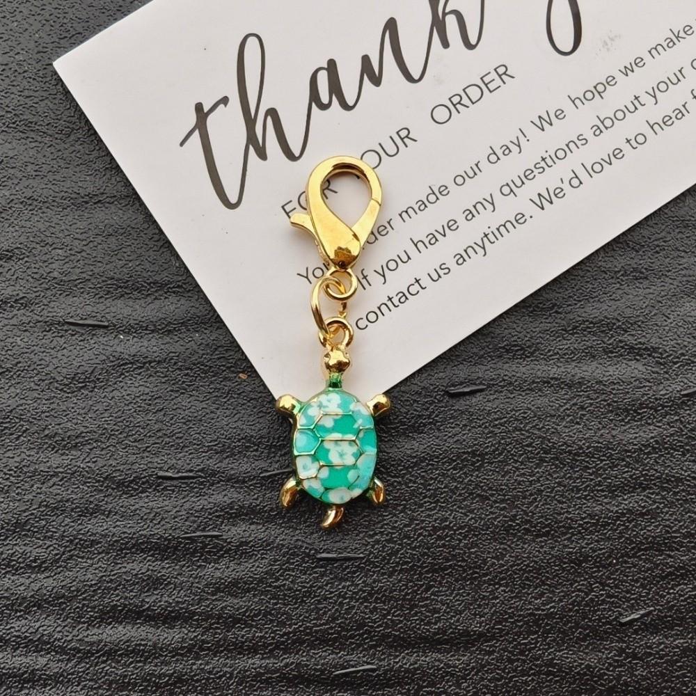 10/12pcs DIY Charms Turtle Key Chain Metal Mini Tortoise Pendant Tortoise Keychains  Small Gifts