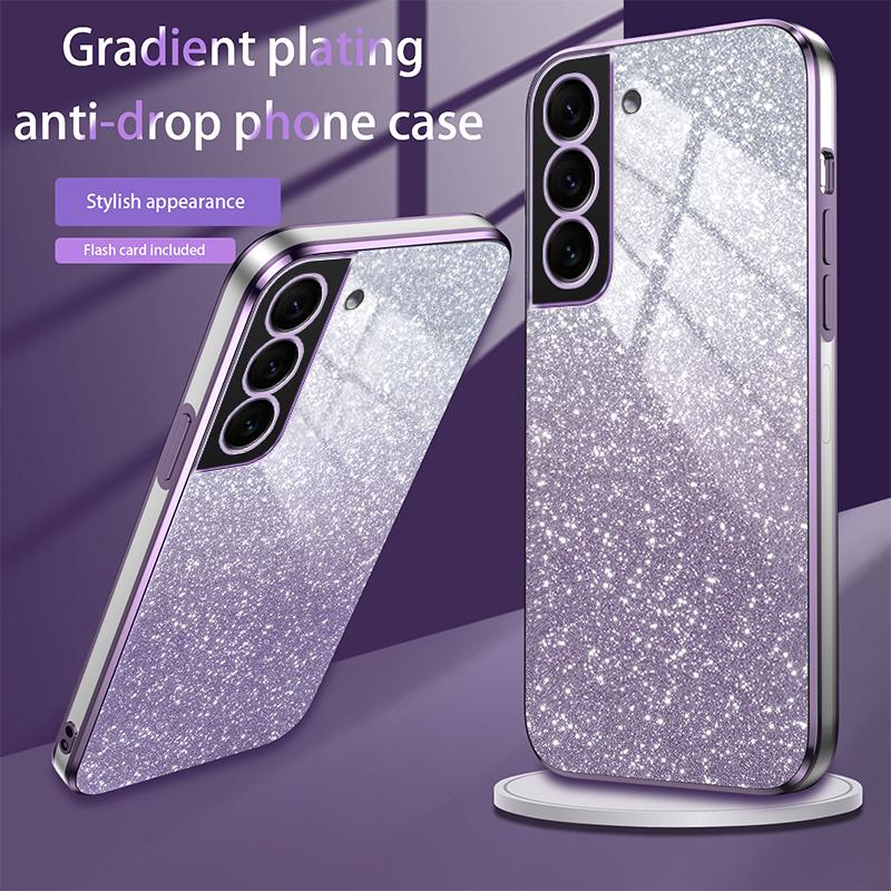 For Samsung Galaxy S22 Plus Luxury Electroplated Glitter Case For Samsung S22 Ultra S22 Soft TPU Bumper Clear Phone Back Cover