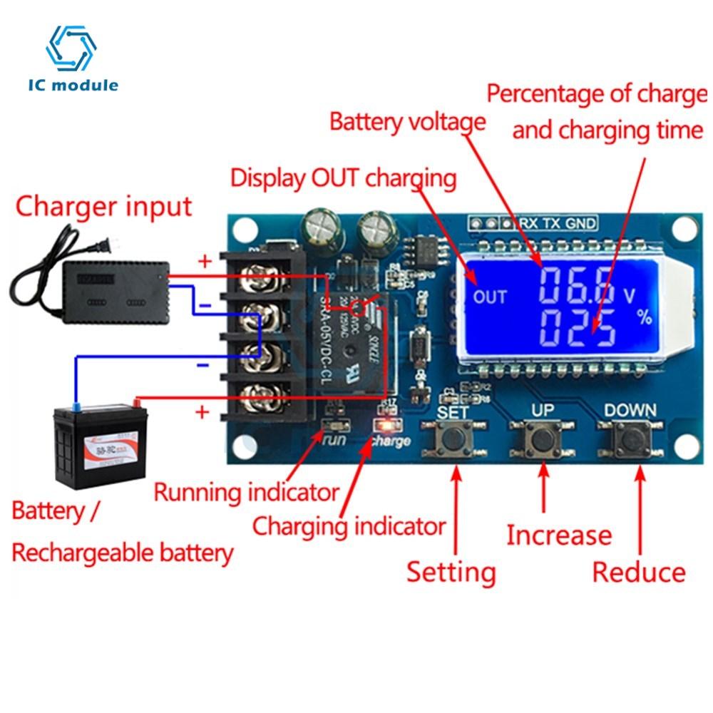 6-60V 30A 10A Lead-acid Solar Battery Charge Controller Protection Board Charger Time Switch 12v 24v 36v 48v Battery Capacity