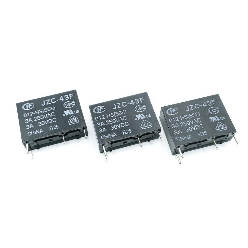 JZC-43F-012-HS Hongfa Power Relay, 5A 250V, 4 Pins