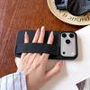 Liquid Silicone Wrist Strap Grip Matte Hard Phone Case For iPhone Air 17 16 15 14 Plus 13 12 11 Pro Max Business Wristband Funda
