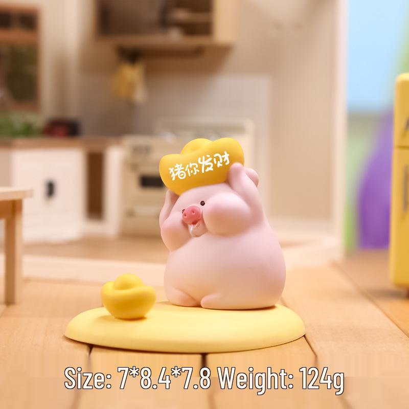 Piggy Phone Holder Desktop Ornament - Cute Office Decor Gift for Girls