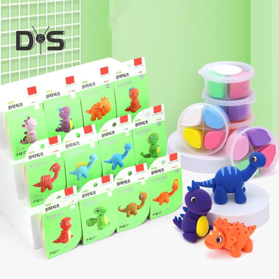 Kit di argilla essiccata all'aria per bambini, set di modellatura creativa per principianti con strumenti, giocattoli in argilla morbida fai da te super leggeri, scatola regalo, gioco fantasioso per tutte le età