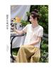 2025 Plus Size Women's Slimming Short Sleeve Lace Top - New French Style
