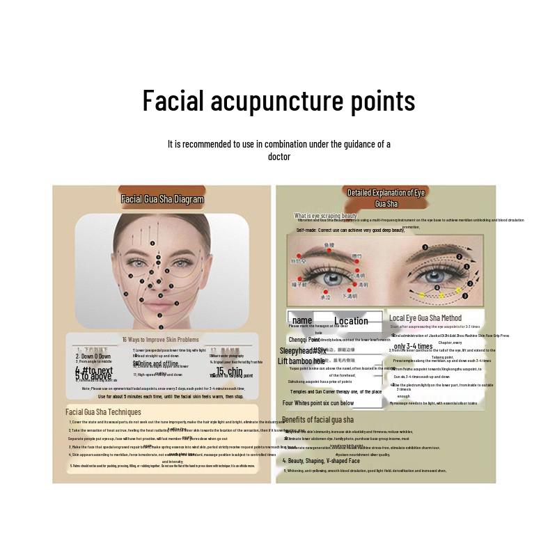 Resin Ox Horn Massage Board for Facial Acupoints and Meridian Scraping