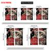 2pcs, plane printing Curtains&Window Treatment Santa Hat Red Cat_ Lantern & Snowflakes Versatile Polyester Fabric (without