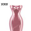 Smooth Line Vase Elegant Dress Shaped Vase, 3D Printed Minimalist Flower Holder, Modern Decorative Romantic Home Decor Bud for Living Room, Entrance,