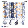 10Pcs Halloween Blue White Style HTV Vinyl, Easy Cut Weed, Pumpkin Ghost Pattern for Clothes Tote Bags DIY Craft
