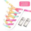 1 Pair No Tie Shoelaces Magnetic Metal Lock Elastic Shoe Laces Colorful Flat Leisure for Men and Women Lazy Shoelace Accessories