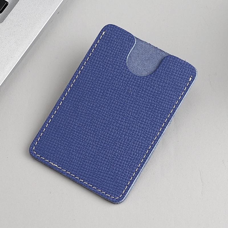 Men's and Women's Genuine Full Grain Leather Card Holder - Slim, Soft Protective Sleeve for Credit and Business Cards